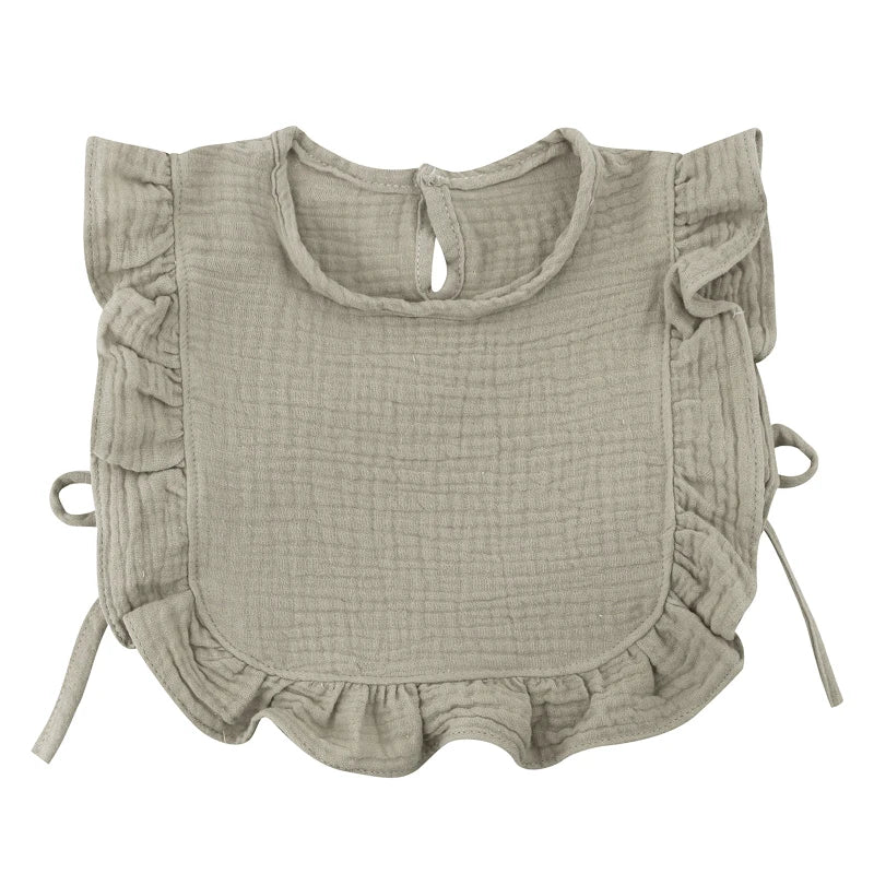 Baby Slabbetje – Katoen, Crêpe, Met Ruffles | Absorberend & Stijlvol