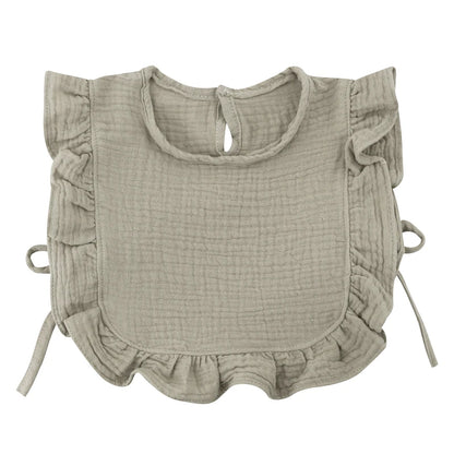 Baby Slabbetje – Katoen, Crêpe, Met Ruffles | Absorberend & Stijlvol