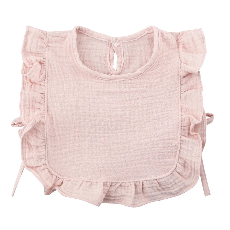 Baby Slabbetje – Katoen, Crêpe, Met Ruffles | Absorberend & Stijlvol