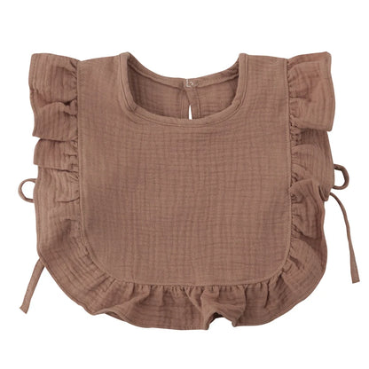Baby Slabbetje – Katoen, Crêpe, Met Ruffles | Absorberend & Stijlvol