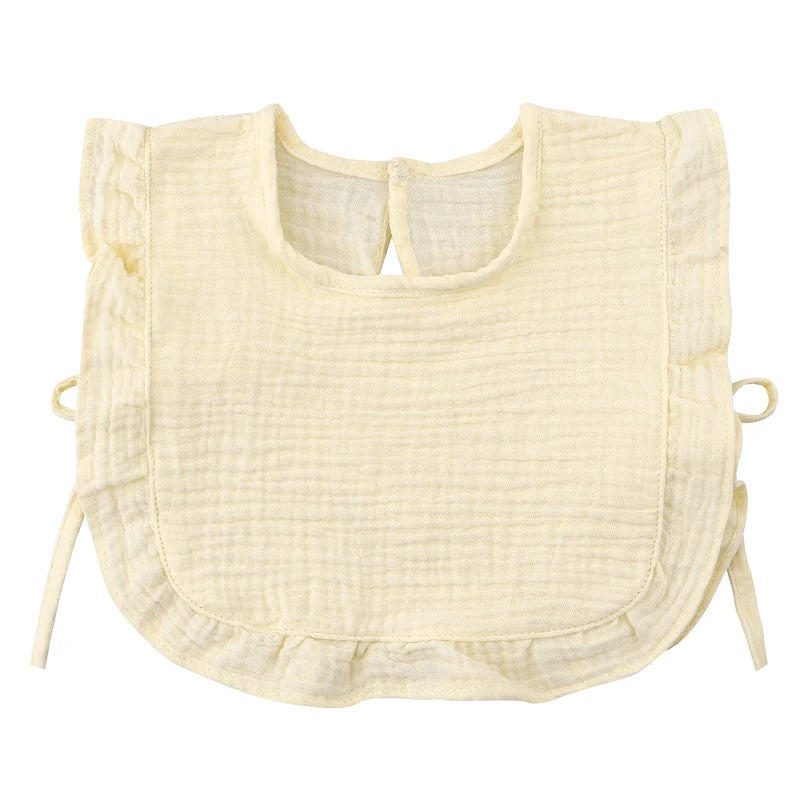 Baby Slabbetje – Katoen, Crêpe, Met Ruffles | Absorberend & Stijlvol
