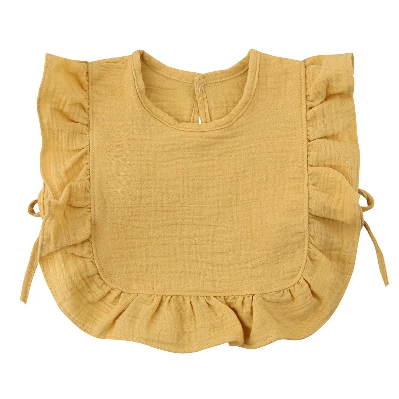 Baby Slabbetje – Katoen, Crêpe, Met Ruffles | Absorberend & Stijlvol