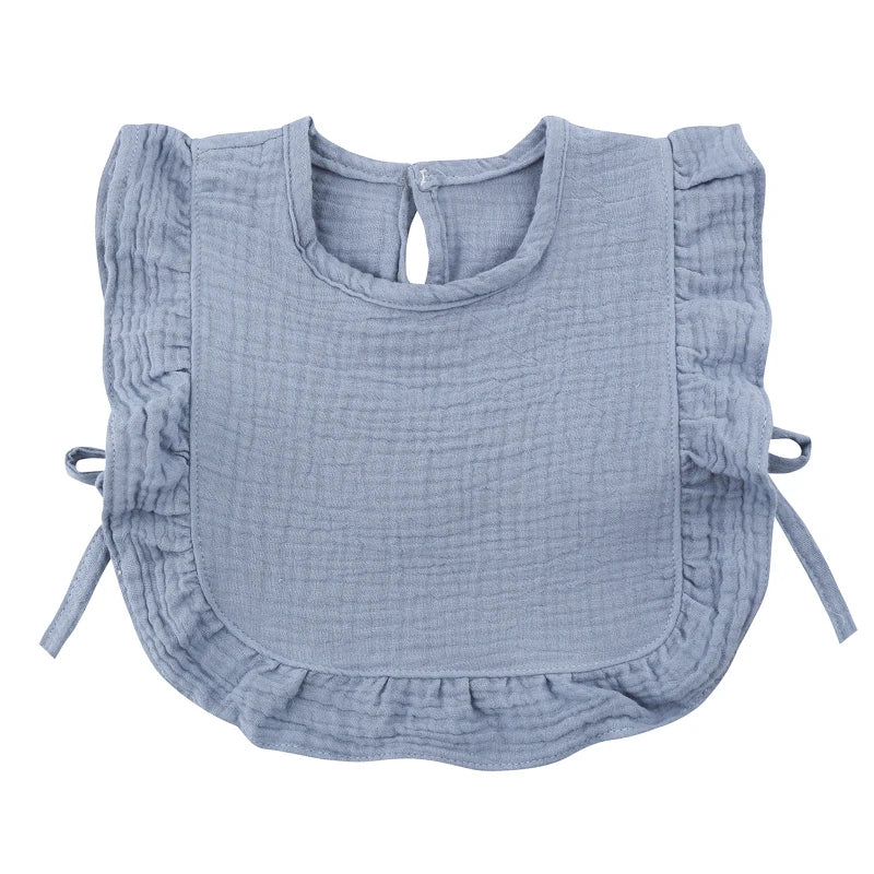 Baby Slabbetje – Katoen, Crêpe, Met Ruffles | Absorberend & Stijlvol