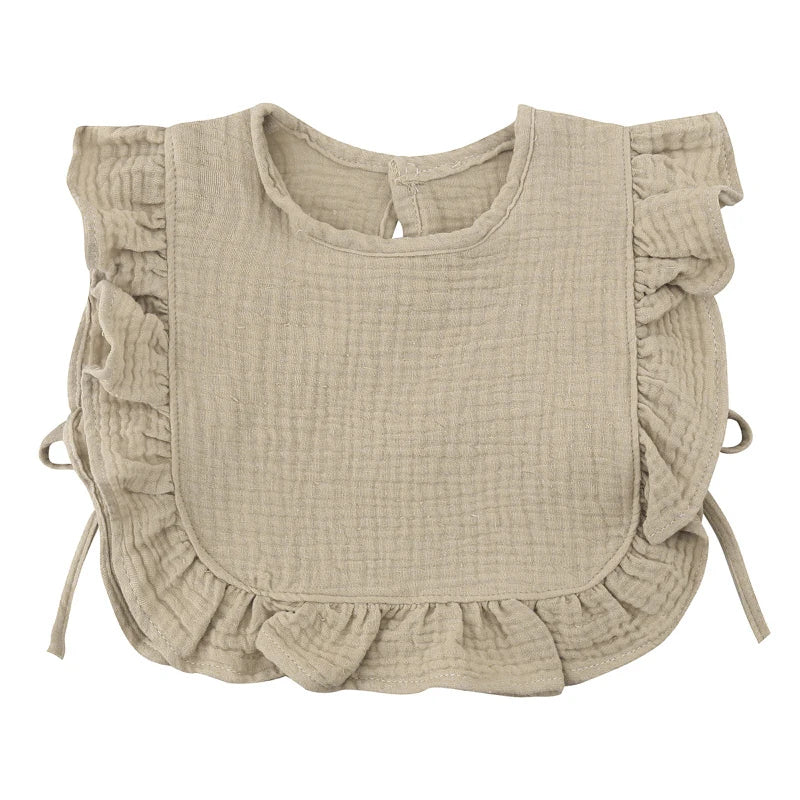 Baby Slabbetje – Katoen, Crêpe, Met Ruffles | Absorberend & Stijlvol