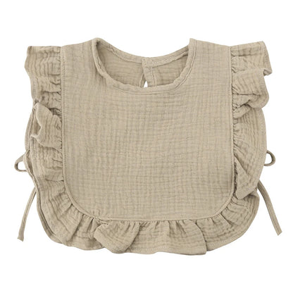 Baby Slabbetje – Katoen, Crêpe, Met Ruffles | Absorberend & Stijlvol