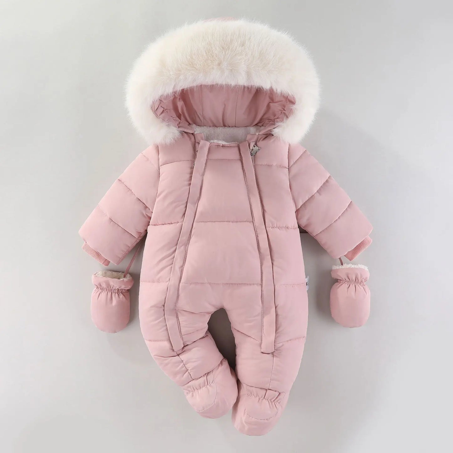 Warme Baby Meisjes Jumpsuit met Fleecevoering