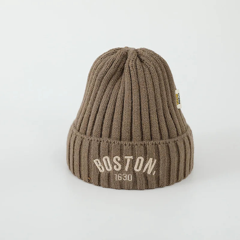 Gebreide kinder muts ‘BOSTON’ – Warme Vintage Wintermuts