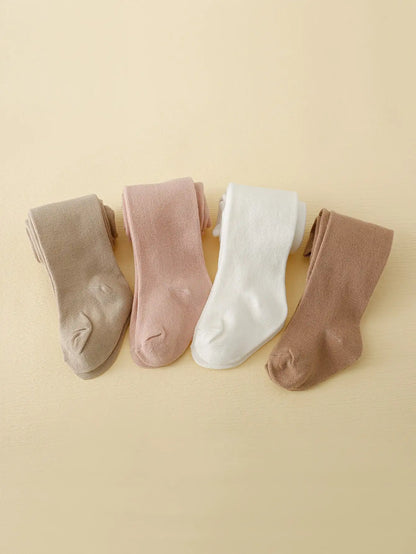 4 Paar Zachte Effen Maillots voor Peutermeisjes
