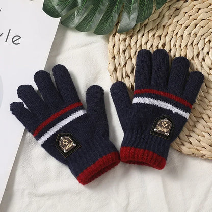 Gebreide Kinderhandschoenen – Zachte Winterwantjes met Volledige Vingers | Warm & Comfortabel voor Jongens en Meisjes (6–12 Jaar)