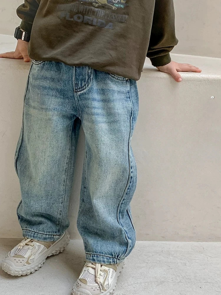 Denim Broek – Losse Rechte Jeans