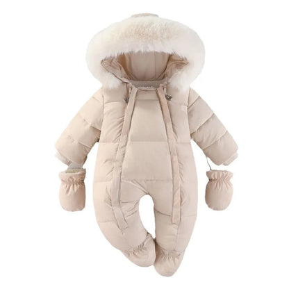 Warme Baby Meisjes Jumpsuit met Fleecevoering