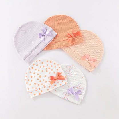Kiddiezoom® Set van 5 Baby Mutsjes – 100% Katoen | 0–6 mnd Unisex