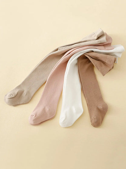 4 Paar Zachte Effen Maillots voor Peutermeisjes