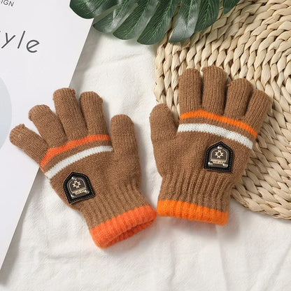 Gebreide Kinderhandschoenen – Zachte Winterwantjes met Volledige Vingers | Warm & Comfortabel voor Jongens en Meisjes (6–12 Jaar)