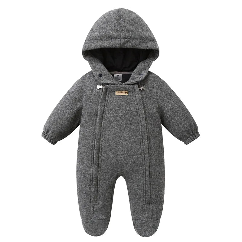 Dikke Katoenen Jumpsuit met Fluweelvoering