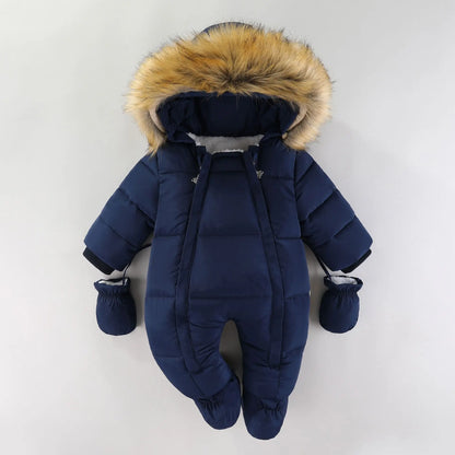 Warme Baby Meisjes Jumpsuit met Fleecevoering