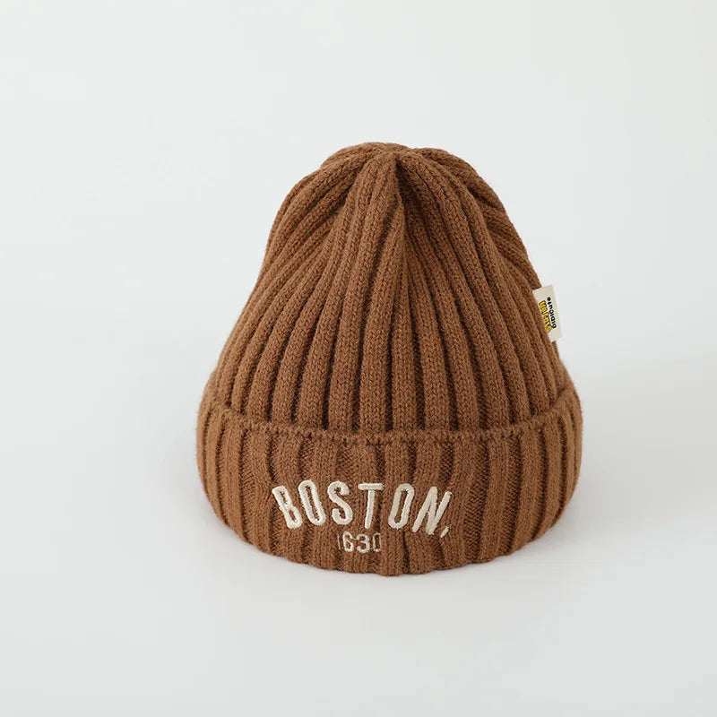 Gebreide kinder muts ‘BOSTON’ – Warme Vintage Wintermuts