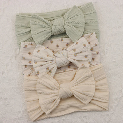 Set van 3 Baby Meisjes Haarbandjes – Strik Design | Elastisch & Comfortabel