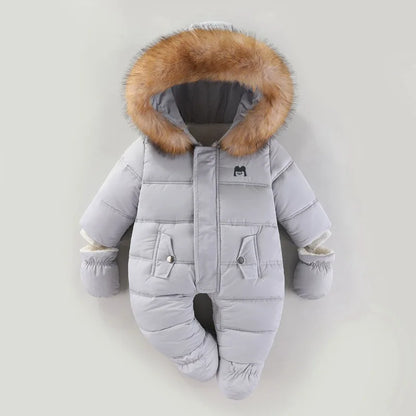 Warme Baby Meisjes Jumpsuit met Fleecevoering