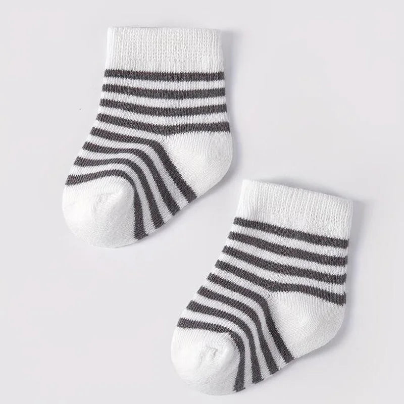 Set van 5 Paar Babysokken – Sterren & Strepen Design