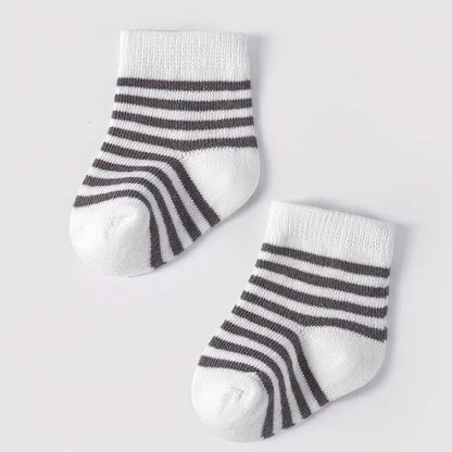 Set van 5 Paar Babysokken – Sterren & Strepen Design