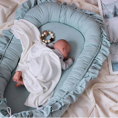 Afneembaar Babynest met Kussen. Comfortabel & Ademend Babymatras