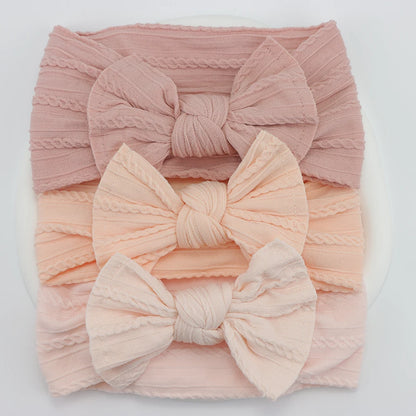 Set van 3 Baby Meisjes Haarbandjes – Strik Design | Elastisch & Comfortabel