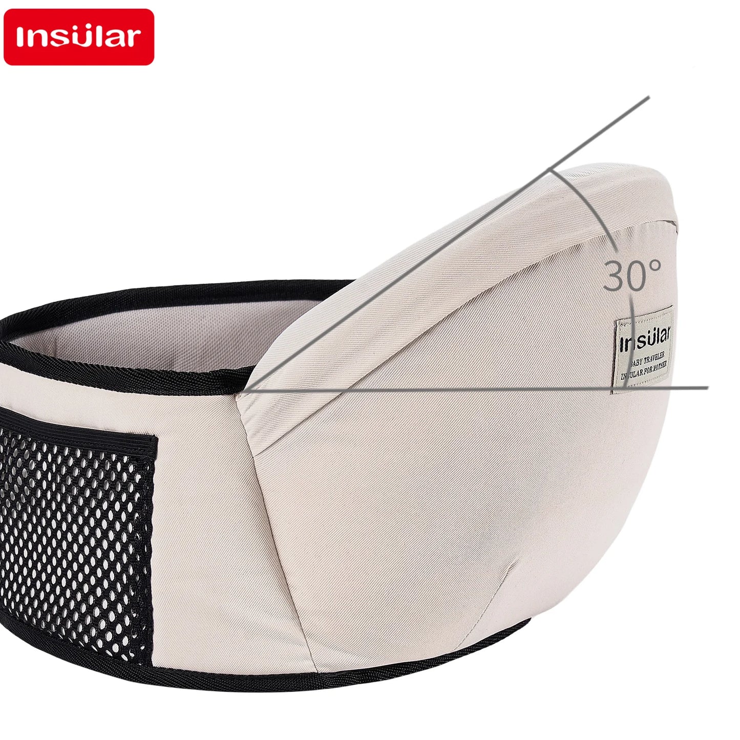 Ergonomische Baby Draagriem met Heupzitje ,Verstelbare Heupdrager & Rugsteun