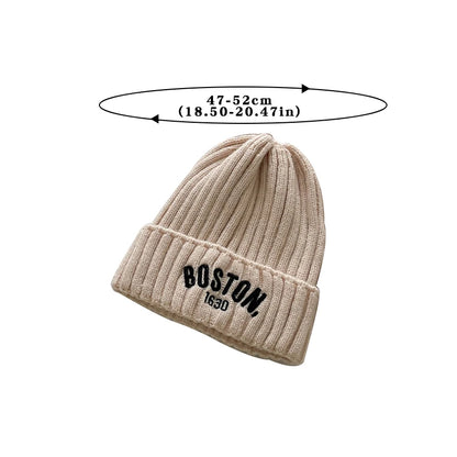 Gebreide kinder muts ‘BOSTON’ – Warme Vintage Wintermuts