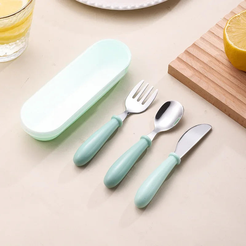 Kinderbestek Set – Vork & Lepel | Baby Voedingslepel, Dessertlepel & Trainingsbestek