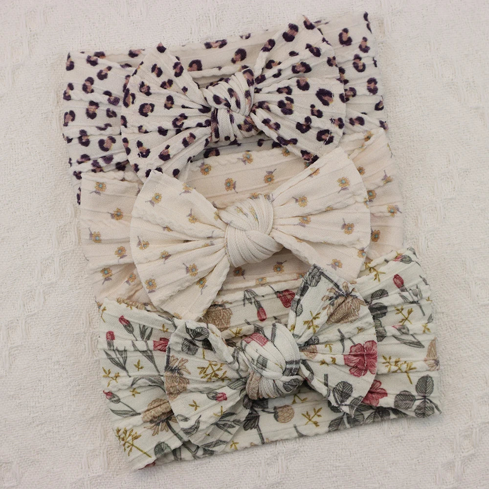 Set van 3 Baby Meisjes Haarbandjes – Strik Design | Elastisch & Comfortabel