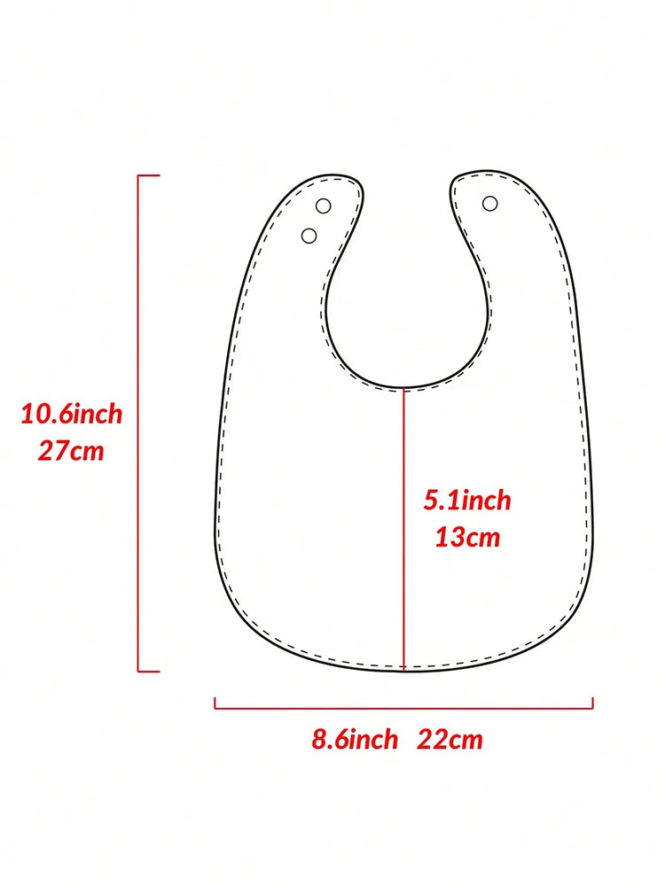 Set van 3 Baby Slabbetjes – Cartoon Design | Voedingsslab & Kwijldoekje