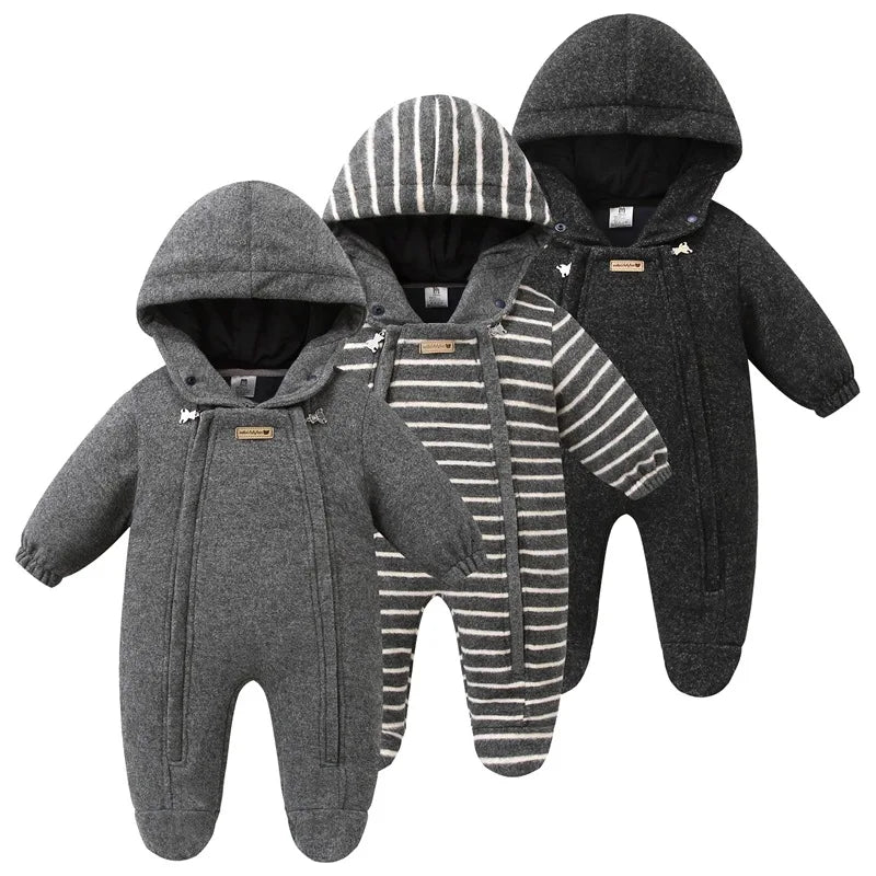 Dikke Katoenen Jumpsuit met Fluweelvoering