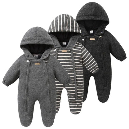 Dikke Katoenen Jumpsuit met Fluweelvoering