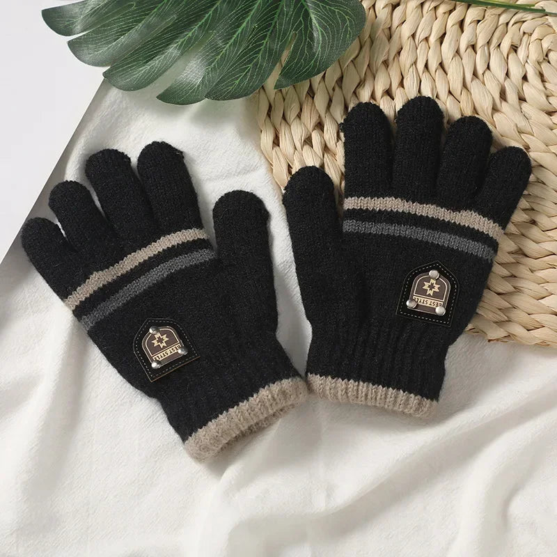 Gebreide Kinderhandschoenen – Zachte Winterwantjes met Volledige Vingers | Warm & Comfortabel voor Jongens en Meisjes (6–12 Jaar)