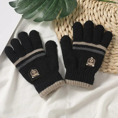 Gebreide Kinderhandschoenen – Zachte Winterwantjes met Volledige Vingers | Warm & Comfortabel voor Jongens en Meisjes (6–12 Jaar)