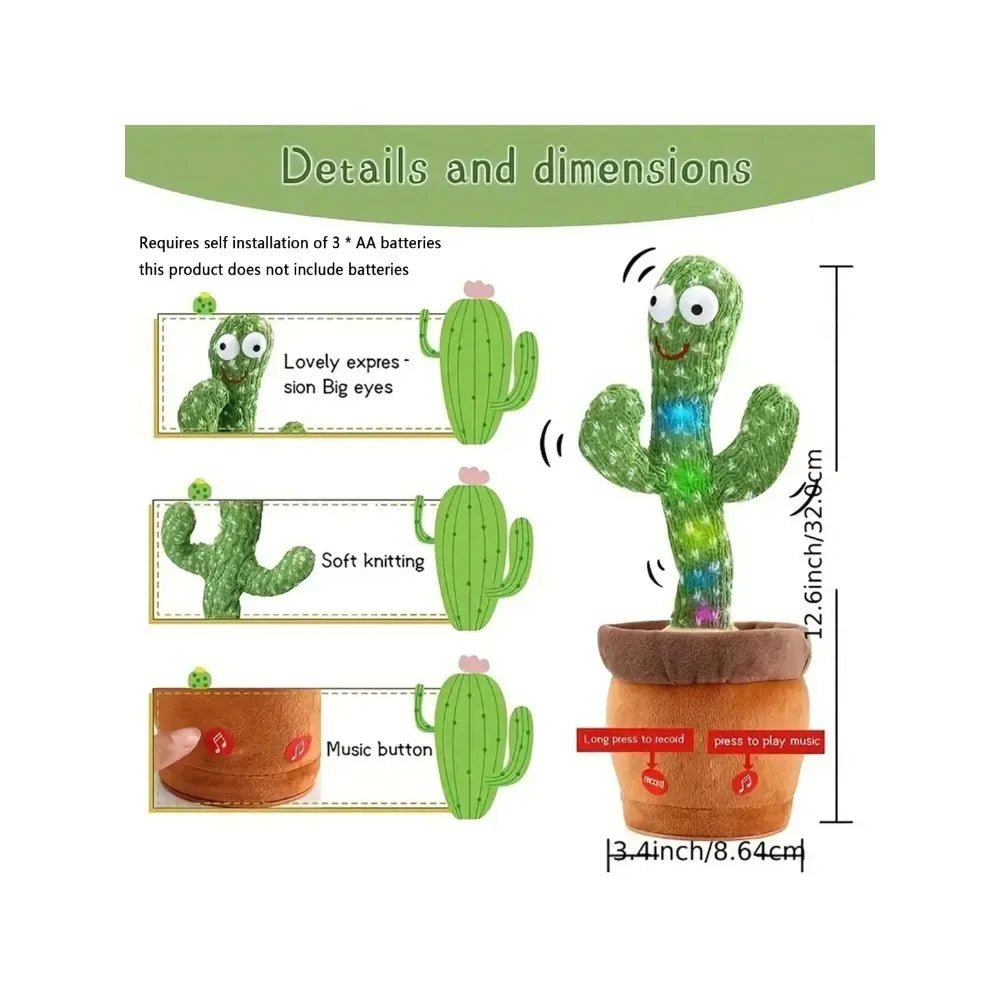Dansende & Pratende Cactus – Muzikaal Speelgoed dat Zingt, Praat en Herhaalt voor Baby’s en Kinderen