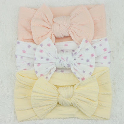 Set van 3 Baby Meisjes Haarbandjes – Strik Design | Elastisch & Comfortabel