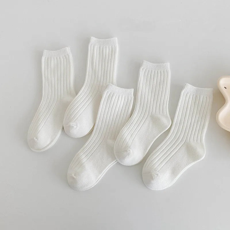 Set van 5 Paar Kinderkousen – Zachte Katoenen Sokken