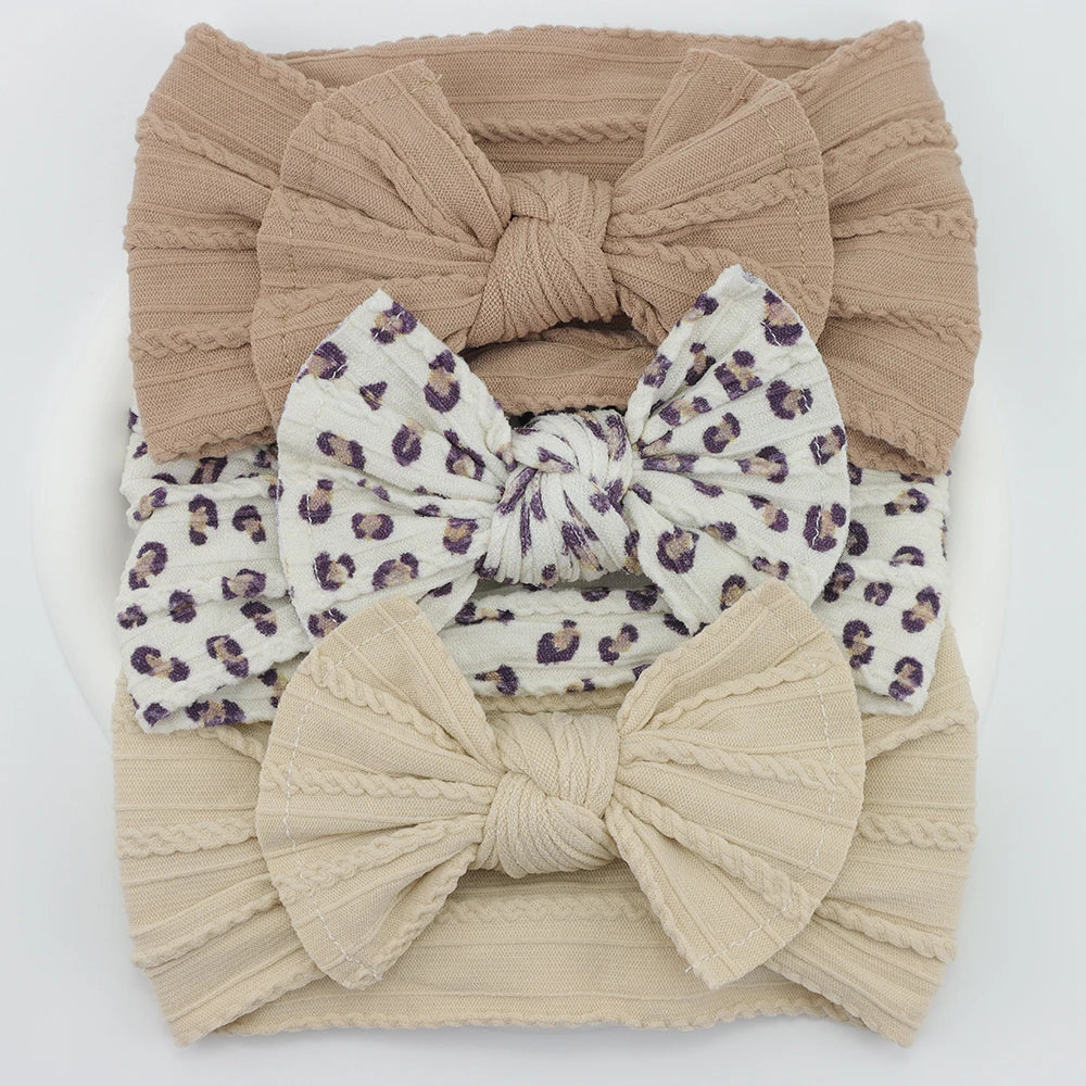 Set van 3 Baby Meisjes Haarbandjes – Strik Design | Elastisch & Comfortabel