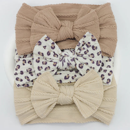 Set van 3 Baby Meisjes Haarbandjes – Strik Design | Elastisch & Comfortabel