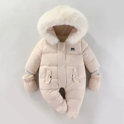 Warme Baby Meisjes Jumpsuit met Fleecevoering