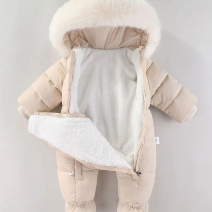 Warme Baby Meisjes Jumpsuit met Fleecevoering