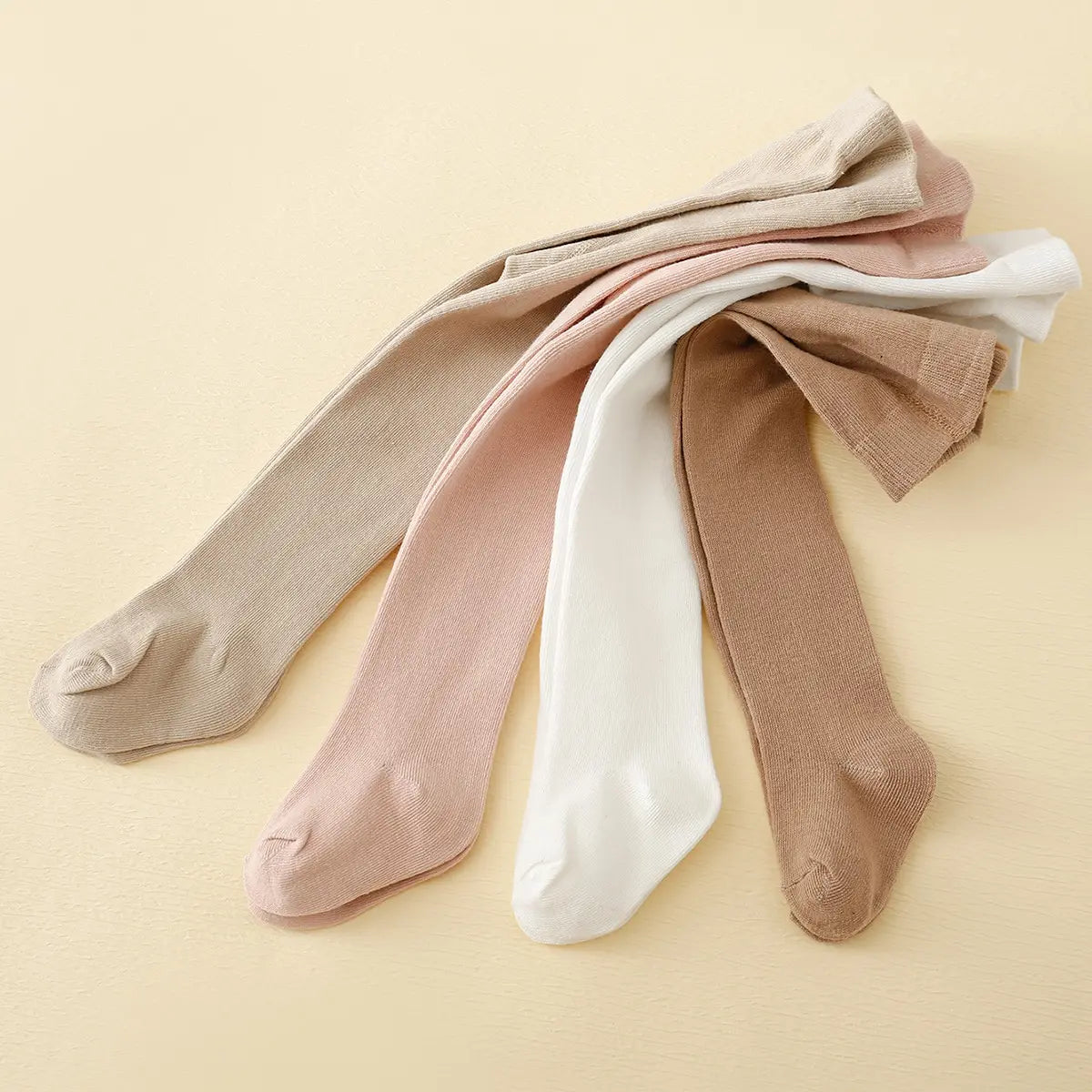 4 Paar Zachte Effen Maillots voor Peutermeisjes