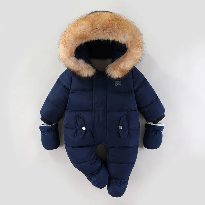 Warme Baby Meisjes Jumpsuit met Fleecevoering