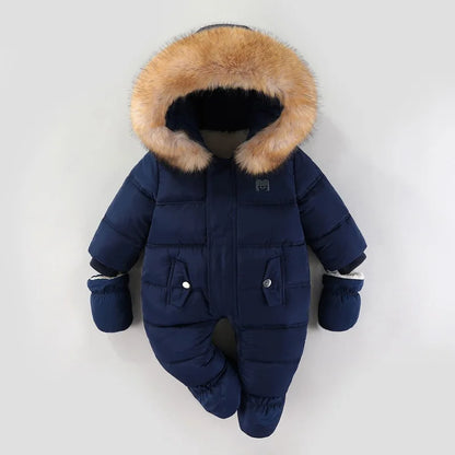 Warme Baby Meisjes Jumpsuit met Fleecevoering