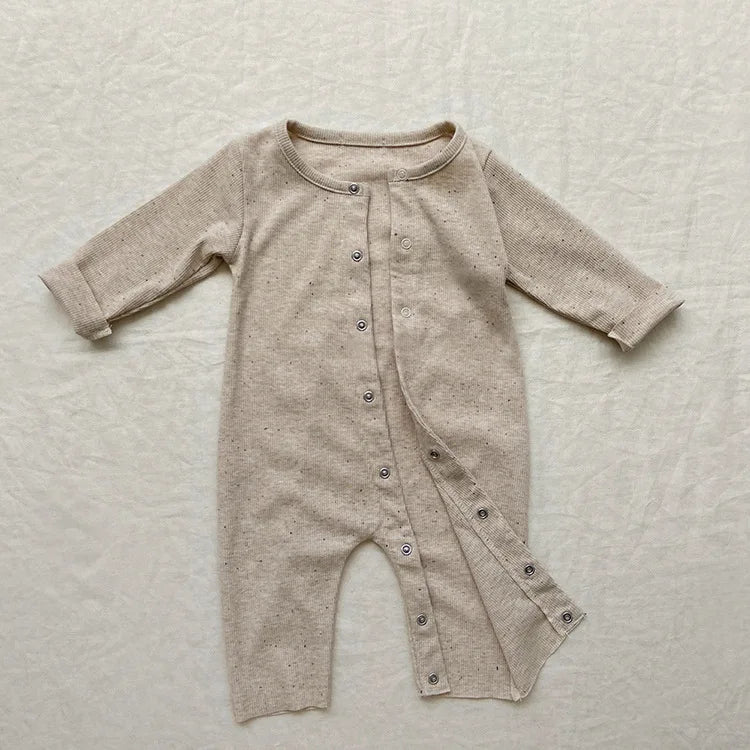Katoenen Babyset – Romper met Mutsje (Lange Mouwen, Unisex 0-12 Maanden)