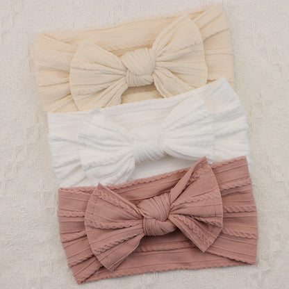 Set van 3 Baby Meisjes Haarbandjes – Strik Design | Elastisch & Comfortabel