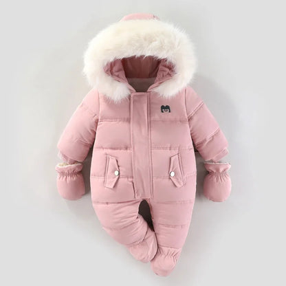 Warme Baby Meisjes Jumpsuit met Fleecevoering