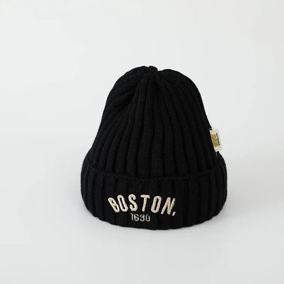 Gebreide kinder muts ‘BOSTON’ – Warme Vintage Wintermuts